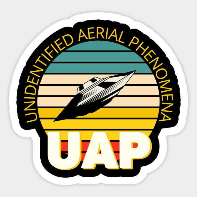 UAP Unidentified Aerial Phenomena or UFO Sticker by The Atomic Robot